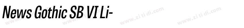 News Gothic SB VI Li字体转换